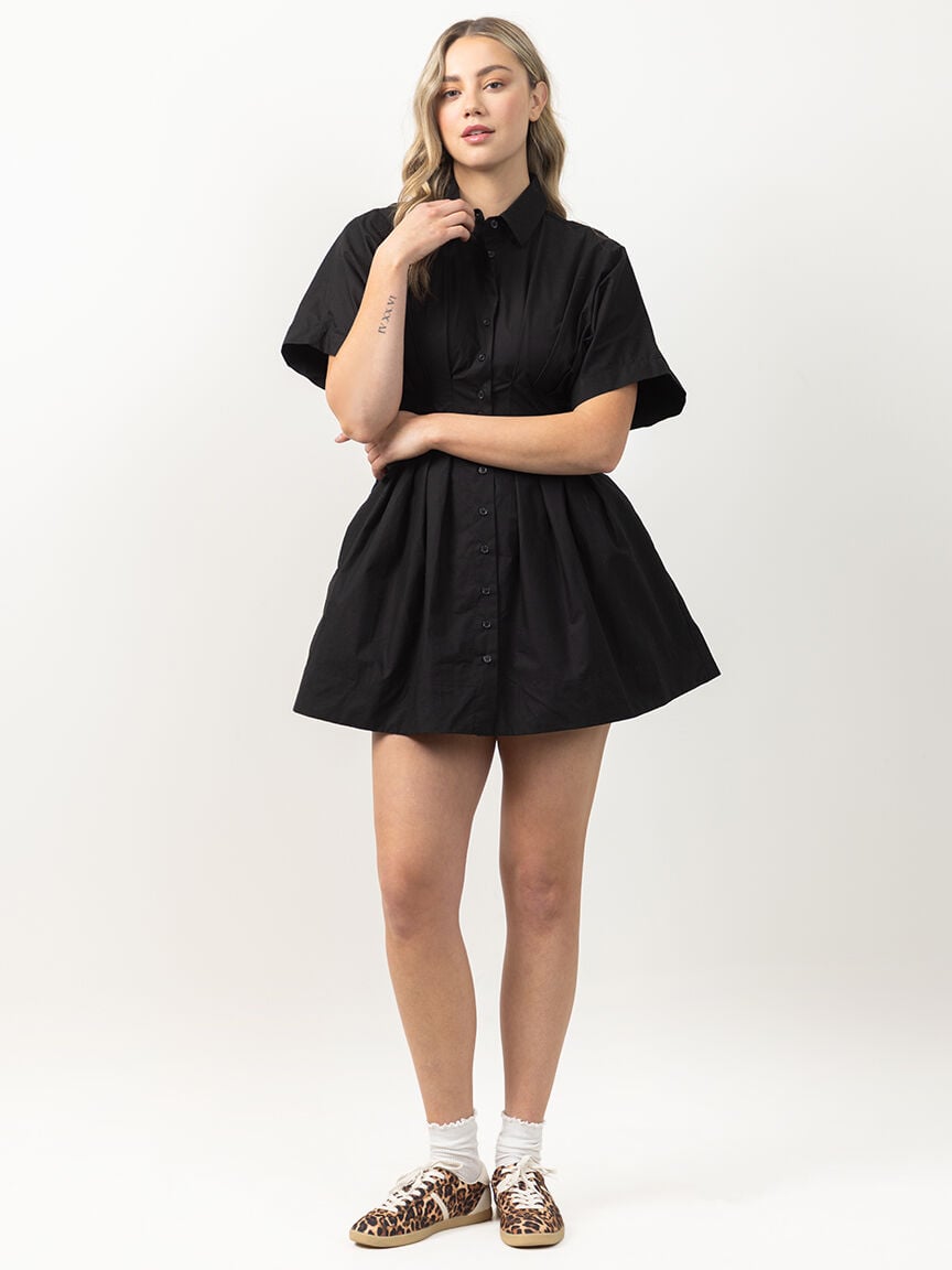 short poplin dress