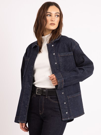 nevaeh chore jacket rinse nevaeh chore jacket rinse
