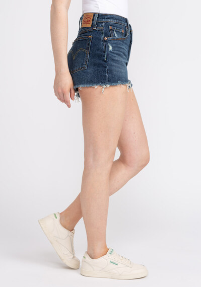 501 original dark wash shorts Image 4