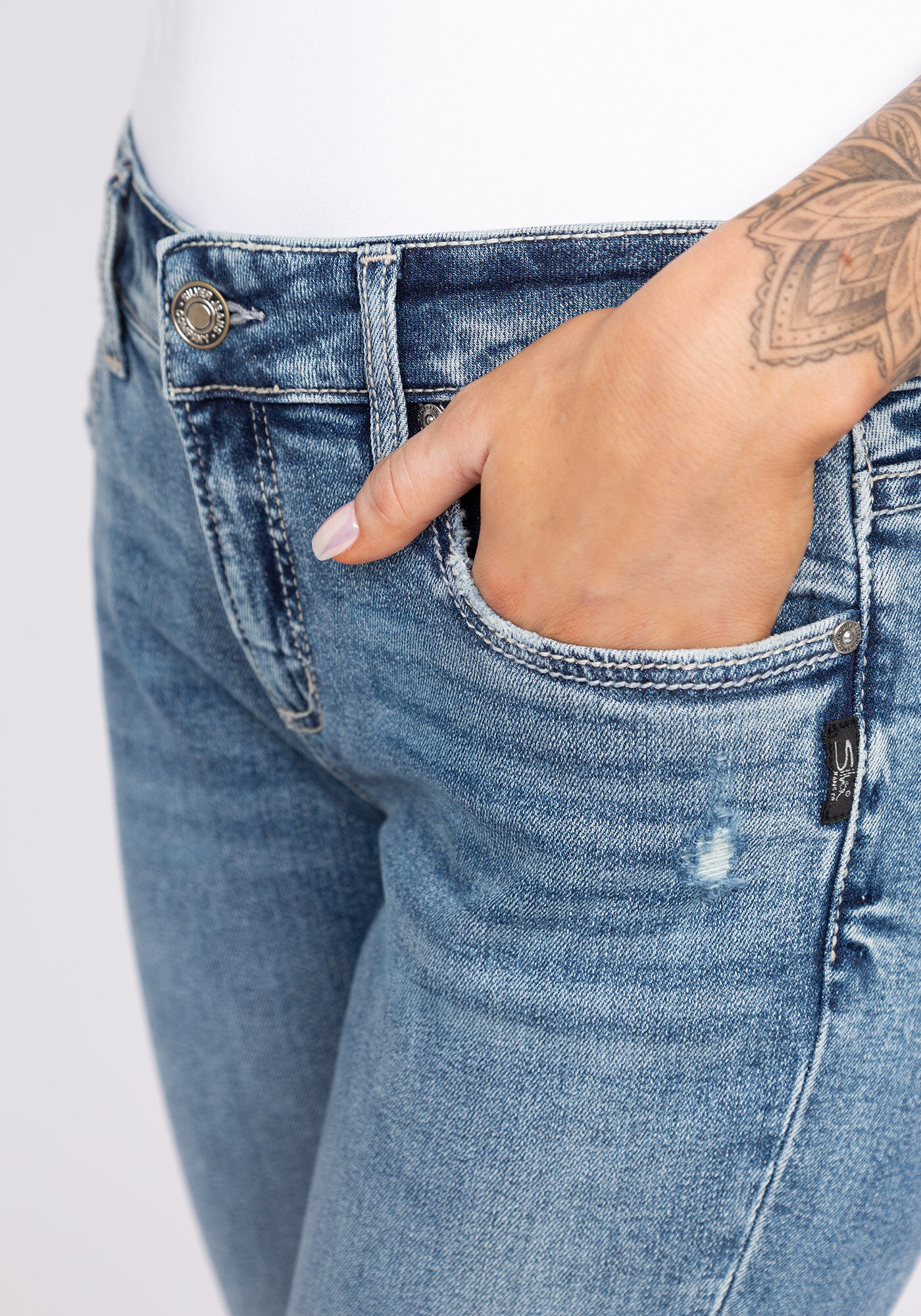 elyse mid rise capris SILVER 2000006152