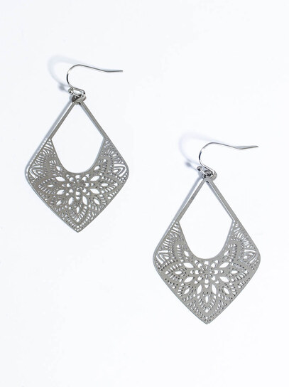 silver filigree earring