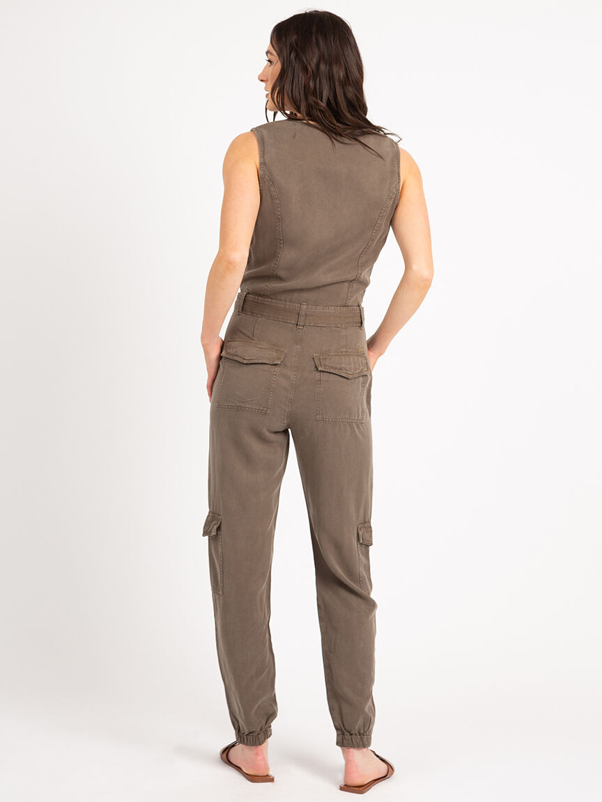 indy tencel belted jumpsuit Image 3