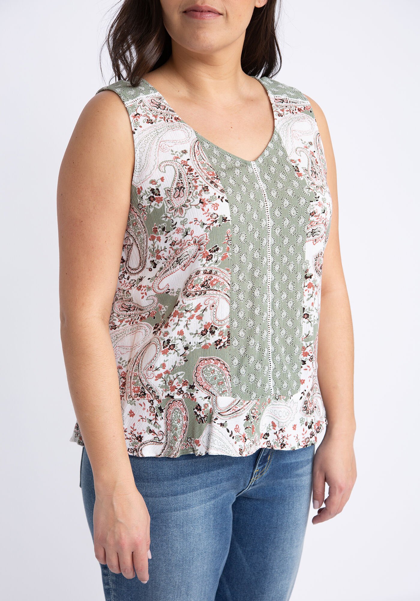 Peplum spaghetti top cheap