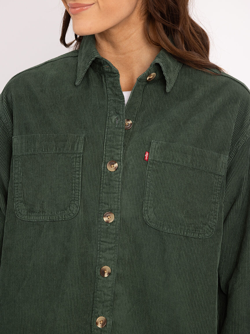 ジャケット 'renata' balloon-sleeved overshirt in corduroy orion corduroy overshirt Bootlegger 2000007561