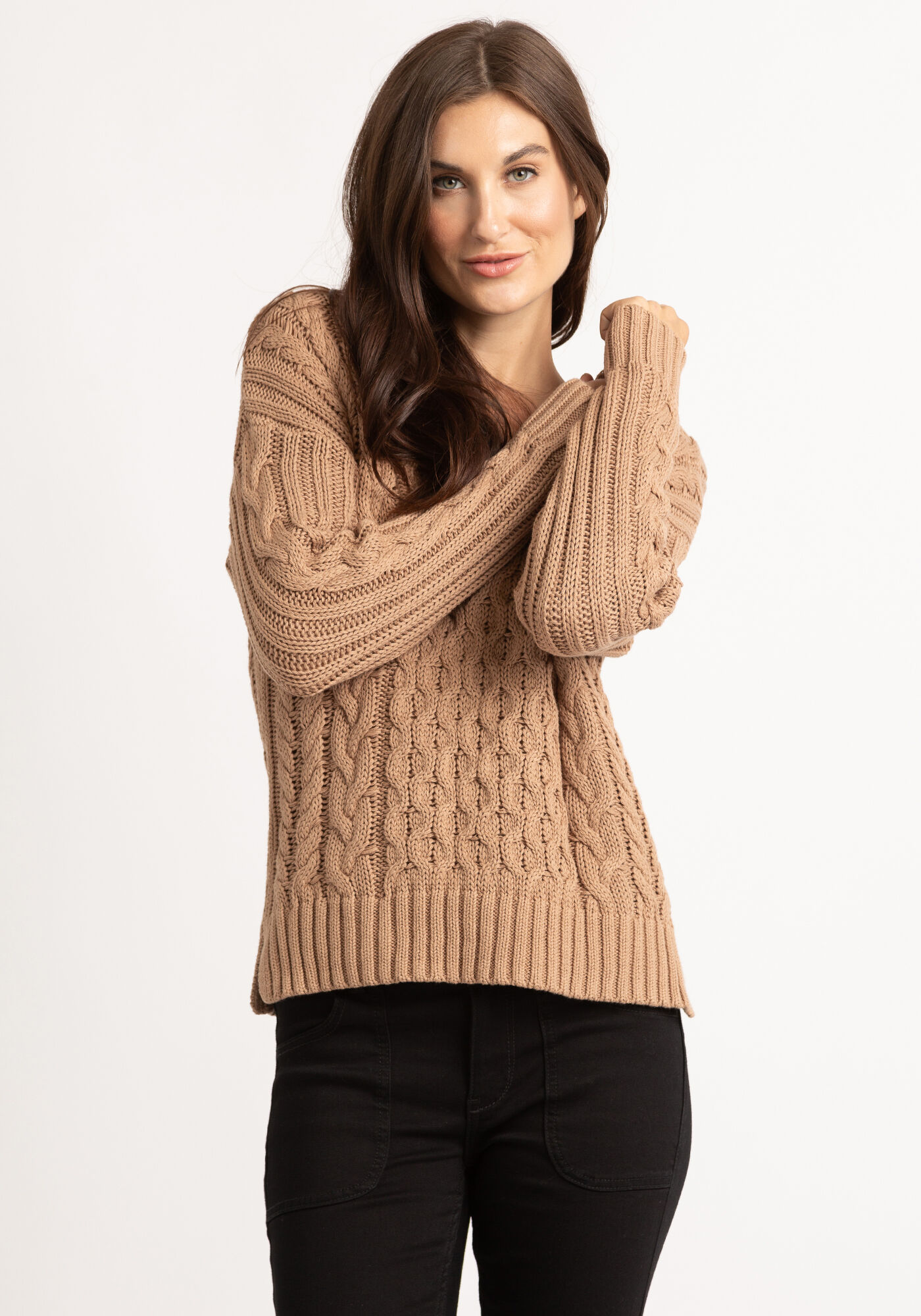 wanda cable v-neck popover Image 2