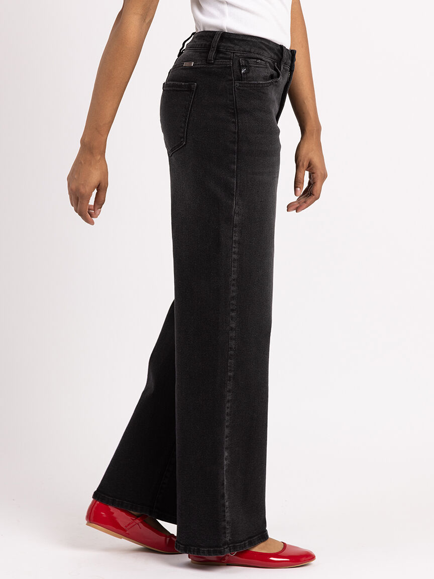 wide leg jean black Image 4