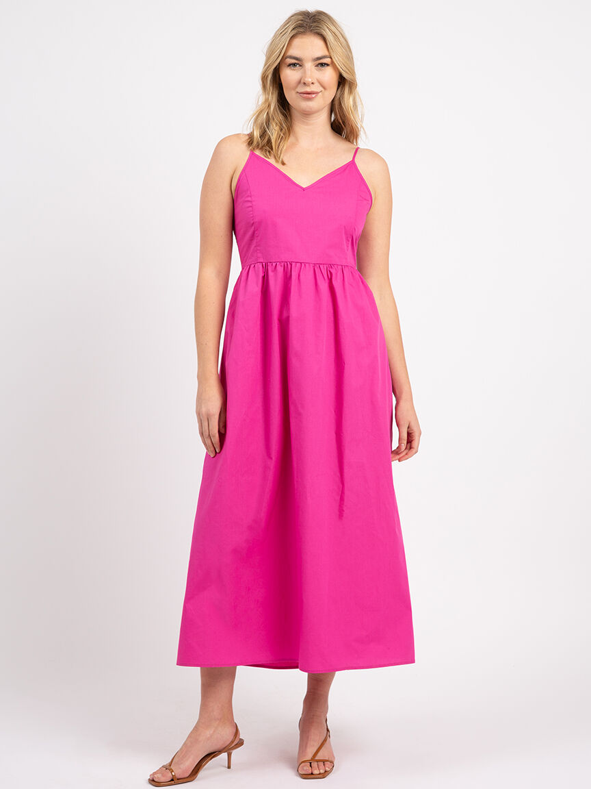 maybelle strappy vneck poplin maxi dress Image 1