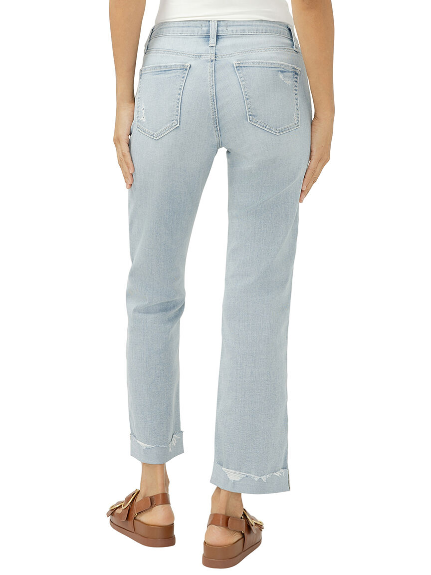 Chelsea Mid Rise Straight Leg Luxe Stretch Jeans