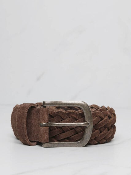 women's braided suede belt Image 4