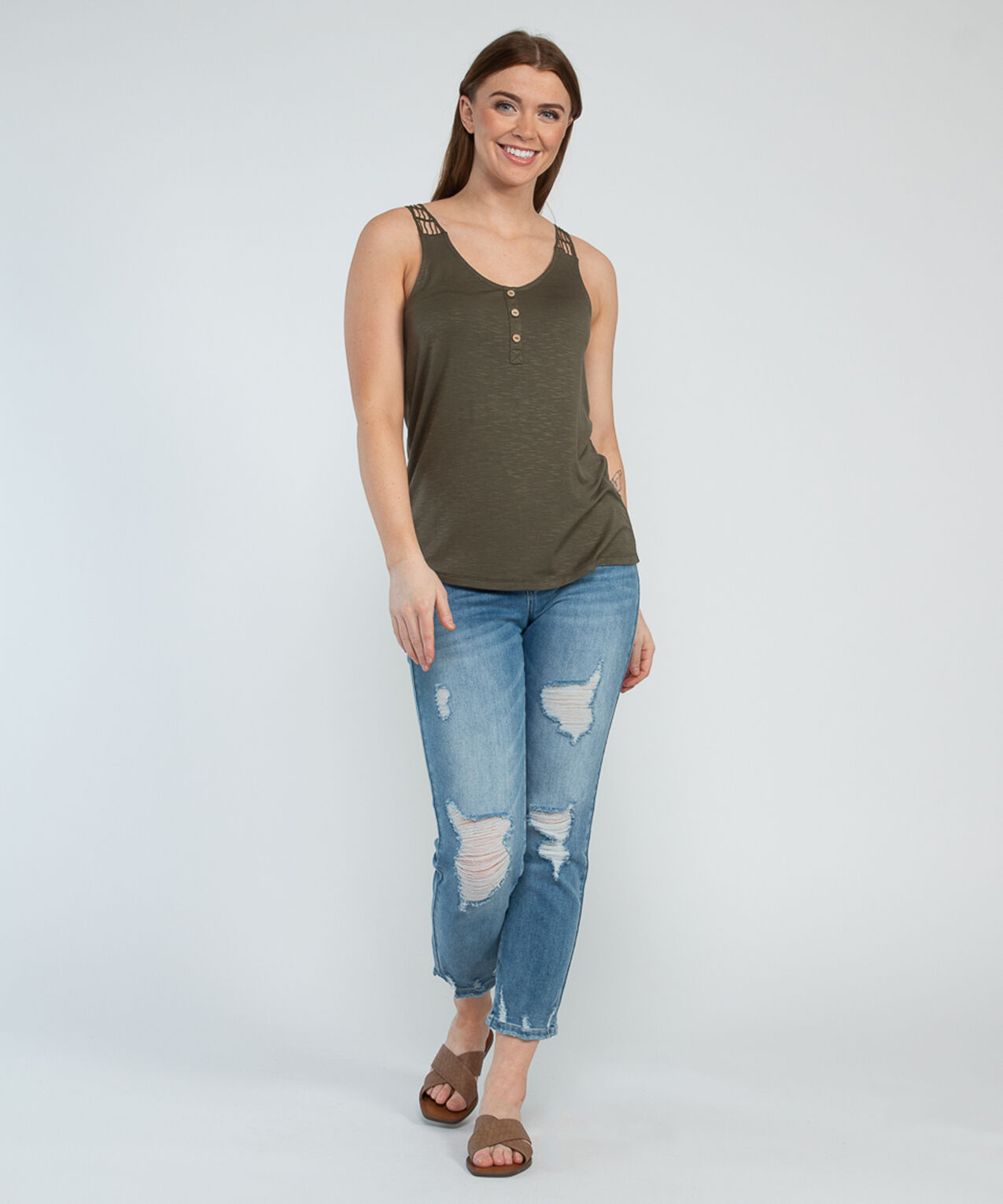 tracy henley crochet tank top Image 4