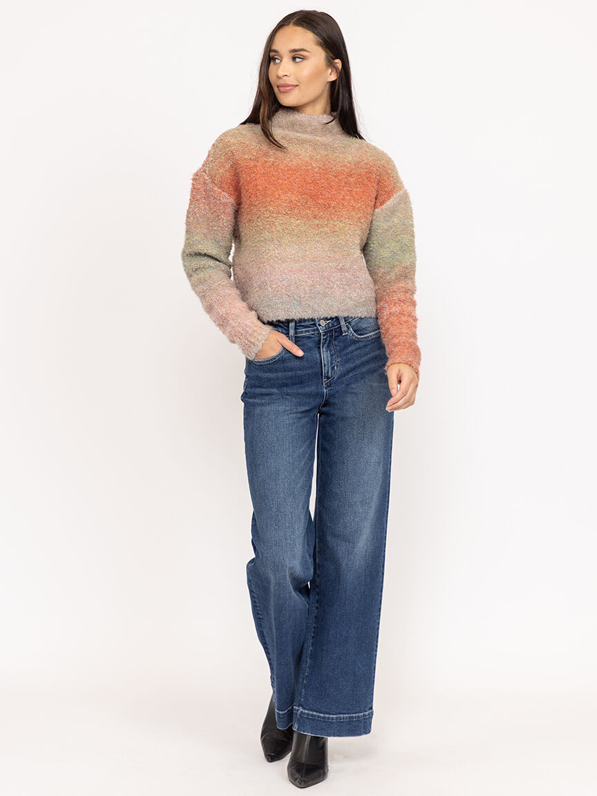 boucle crewneck sweater