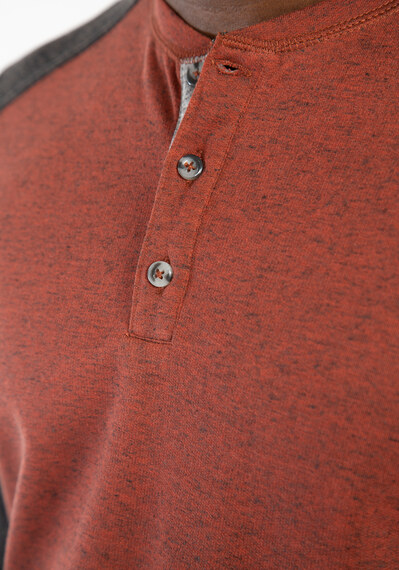 colour block henley long sleeve shirt Image 6
