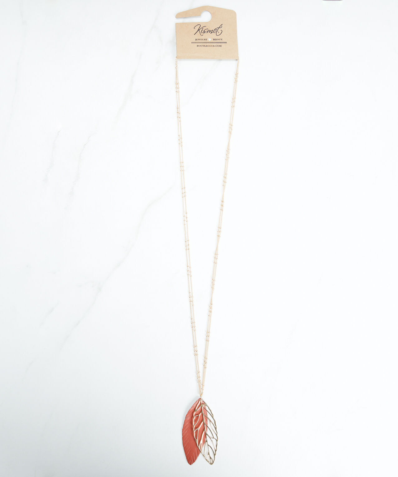 leaf pendant necklace Image 1