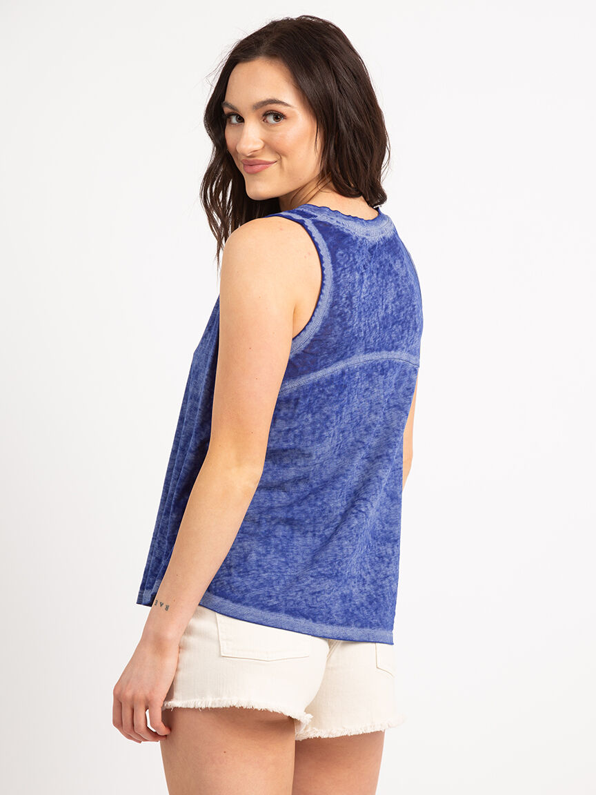 kalinda vneck burn out tank top Image 3