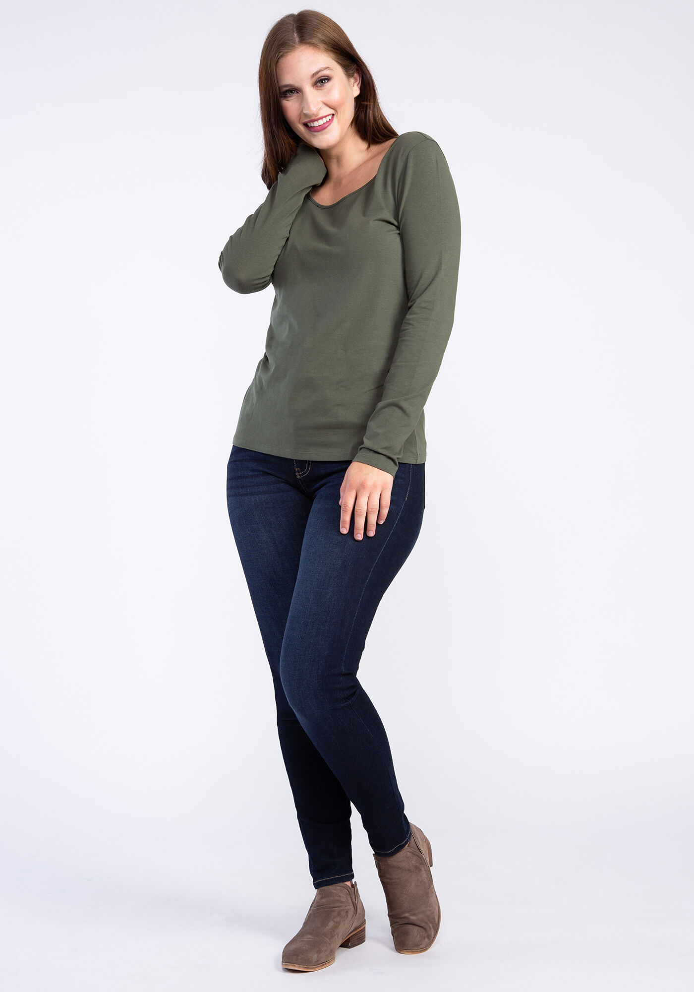 taliah long sleeve layering basic tee Image 3