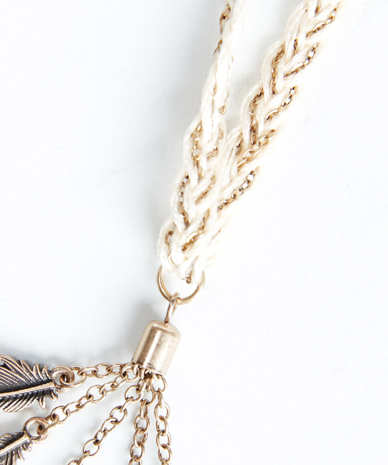 braided feather pendant Image 3