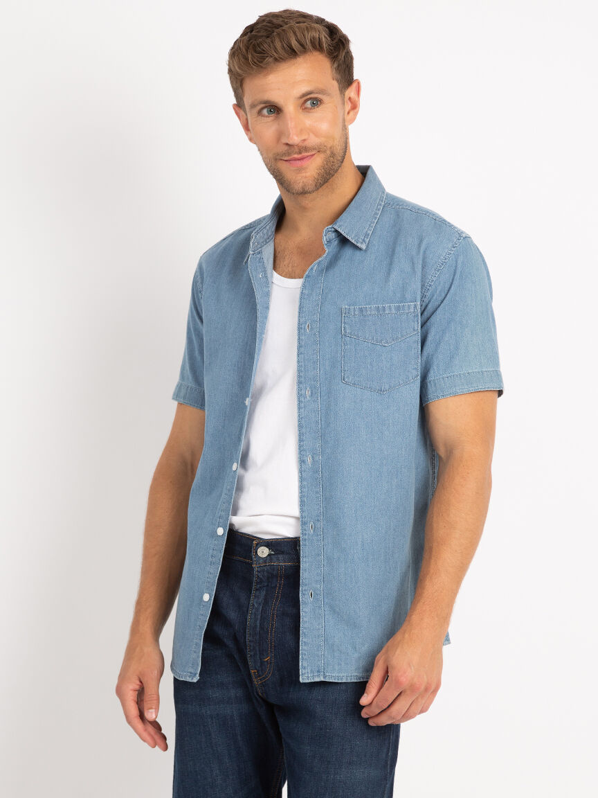 todd 1 pocket button front shirt