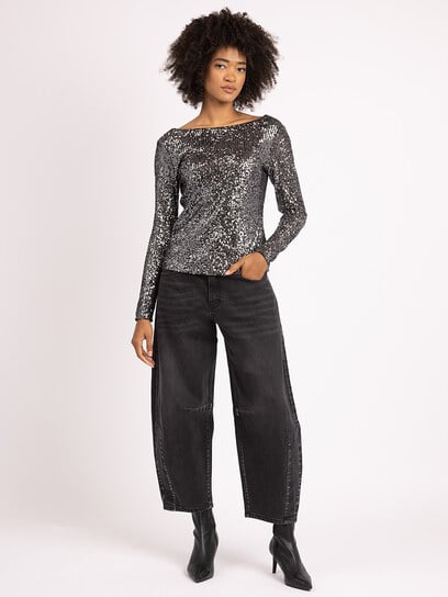 marilyn boatneck sequin top marilyn boatneck sequin top