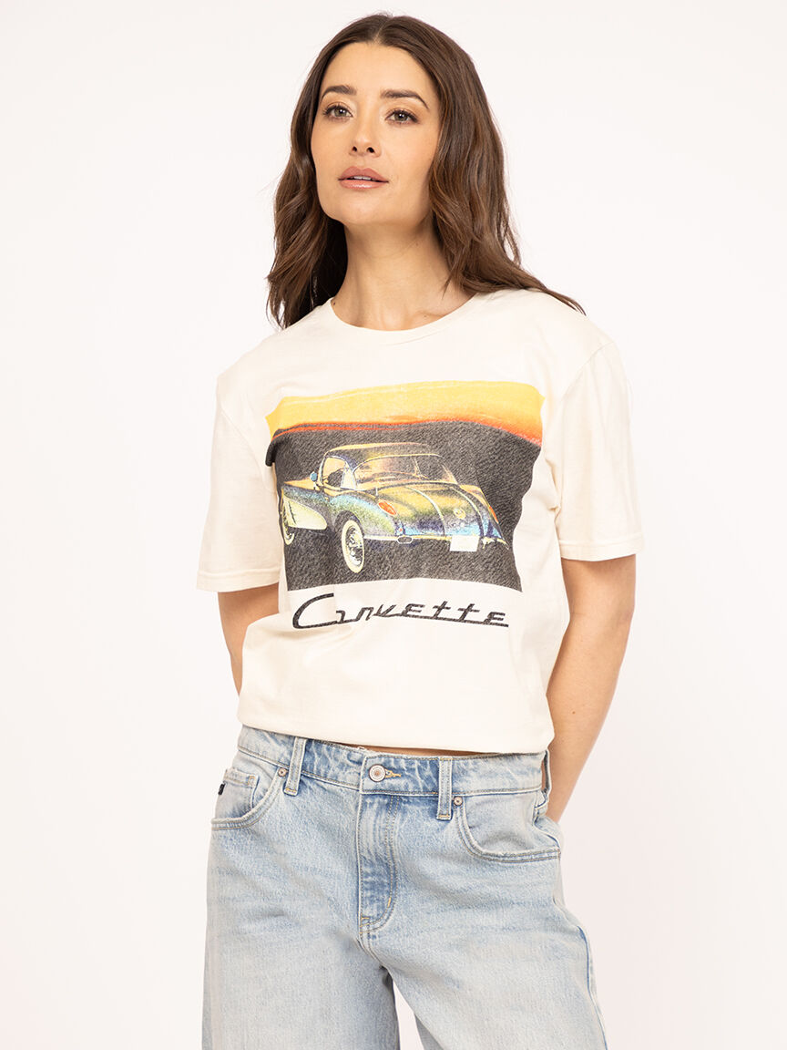 unisex corvette vintage graphic tee