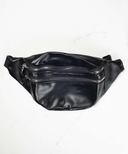 faux leather bag with zipper pockets Image 2