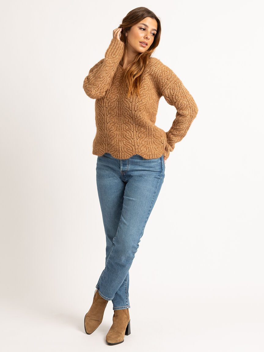 lilibet scalloped hem pointelle popover Image 5