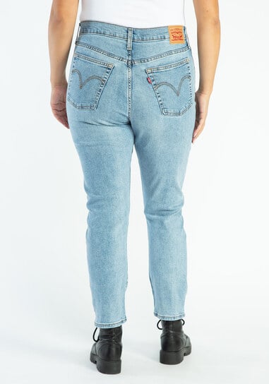 high rise wedgie straight jeans