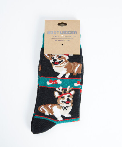 women's holiday corgi socks  Image 1