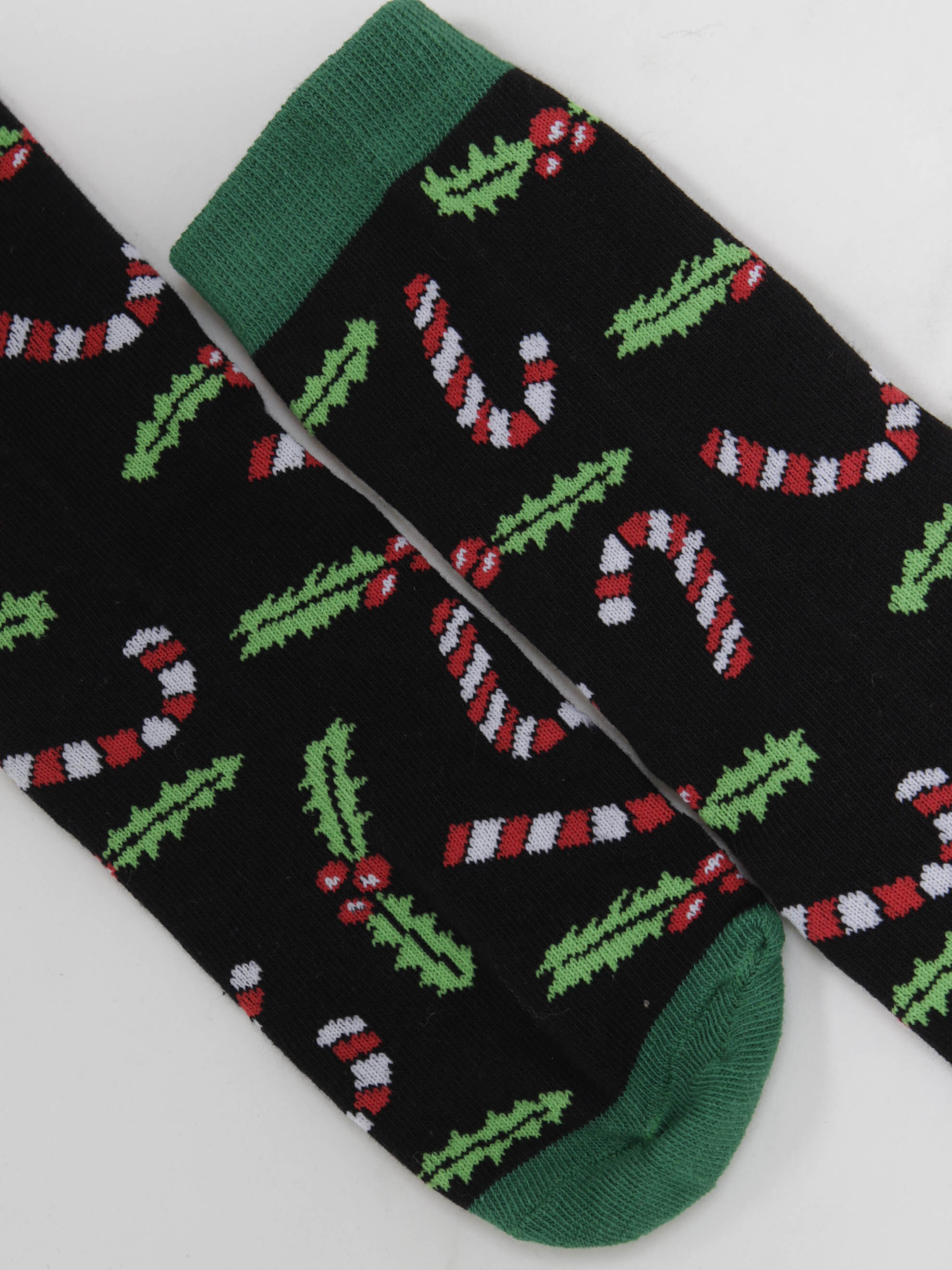 women's candy cane holiday socks Image 3