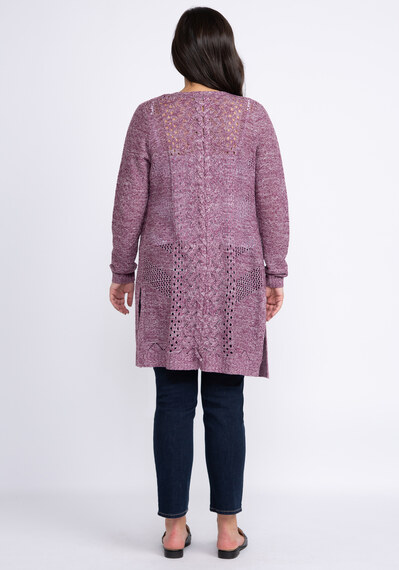 genevive lattice back open cardigan genevive lattice back open cardigan Image 2