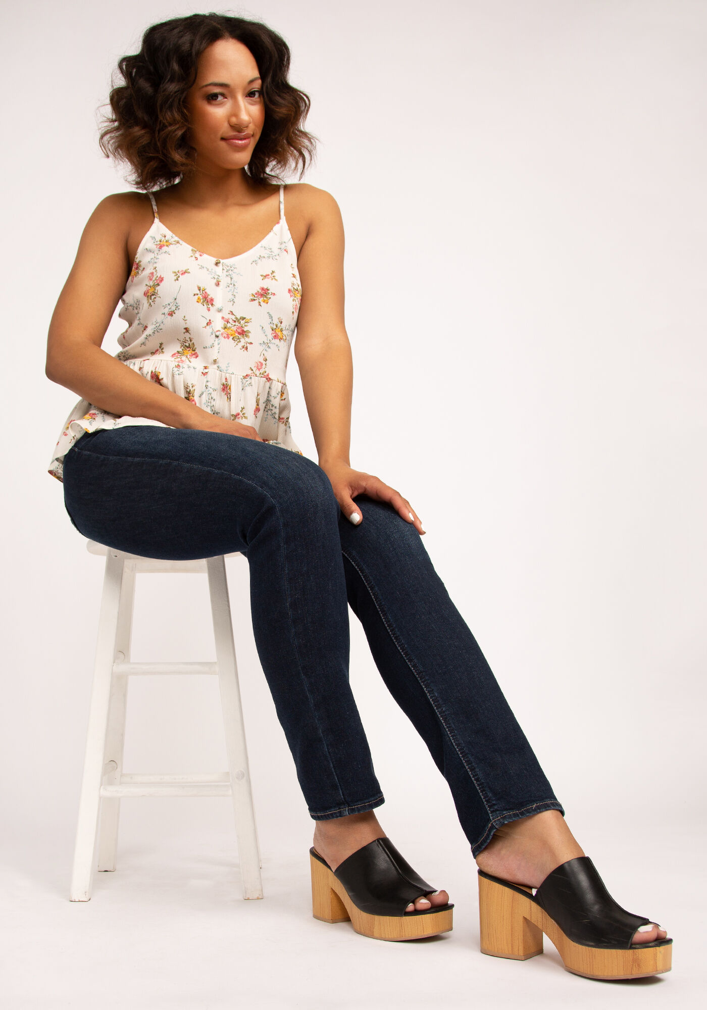 ophelia strappy peplum tank Image 1