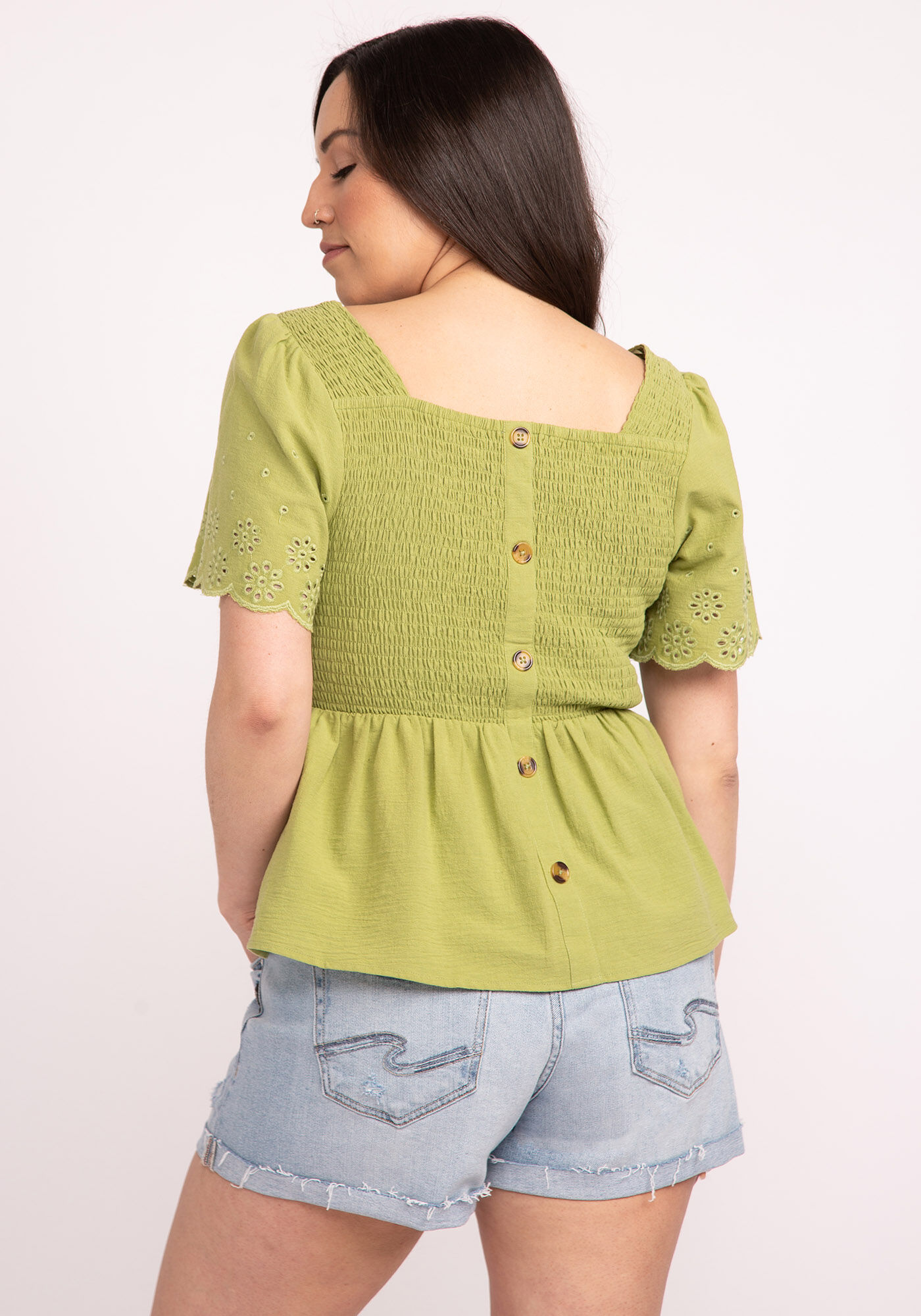 amidala eyelet sleeve peplum Image 2