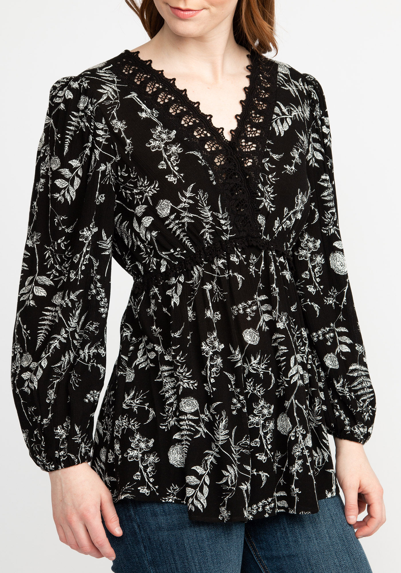 vienna crochet trim peasant blouse  Image 4