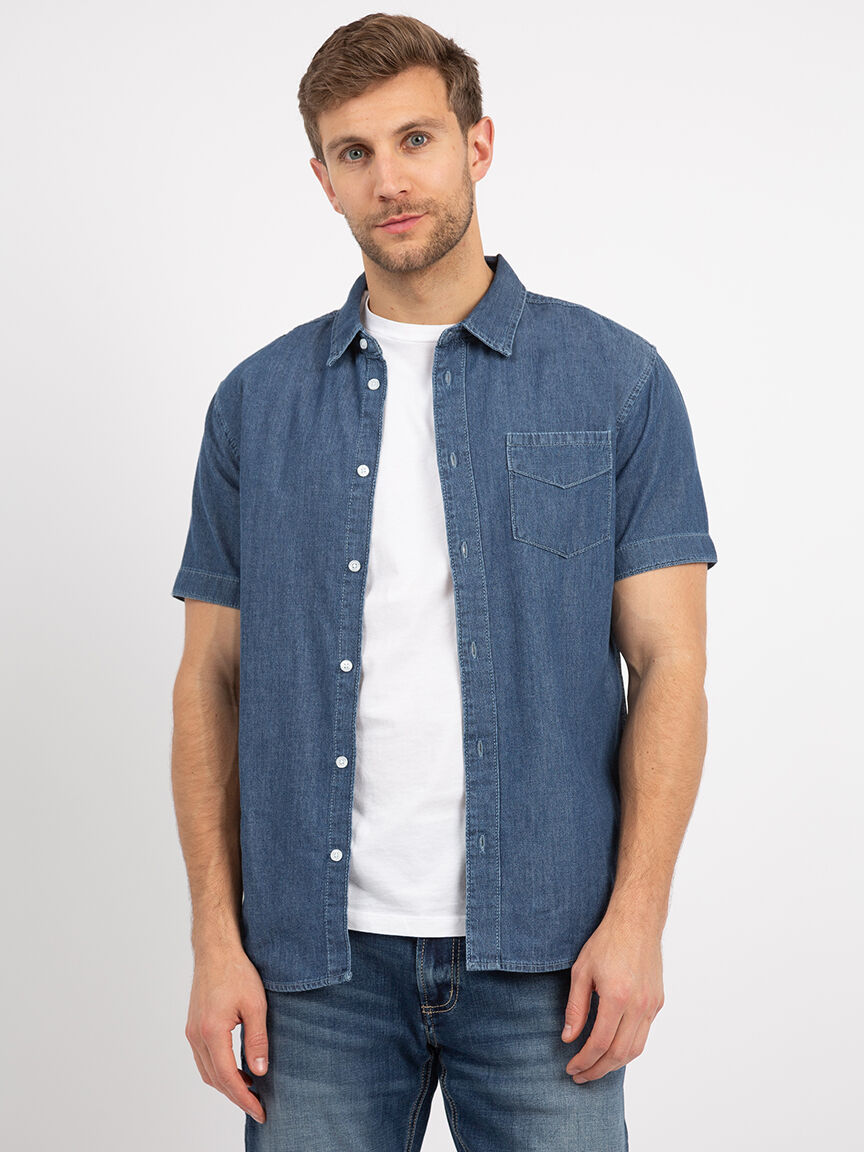 todd 1 pocket button front shirt Image 4