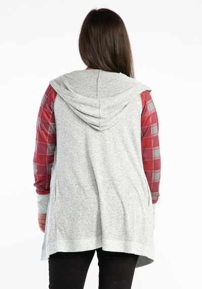 jean hooded open front long sleeve Image 2