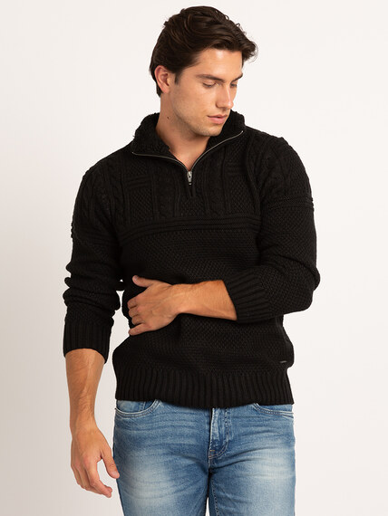 1/4 zip mock neck sweater Image 4
