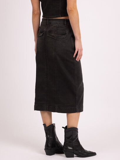 utility skirt washed black utility skirt washed black