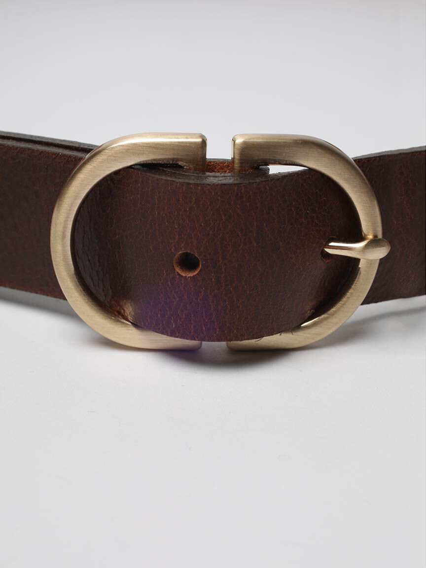 women's double ring leather belt Image 2