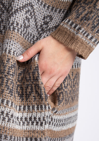 sweater jacquard cardigan Image 5