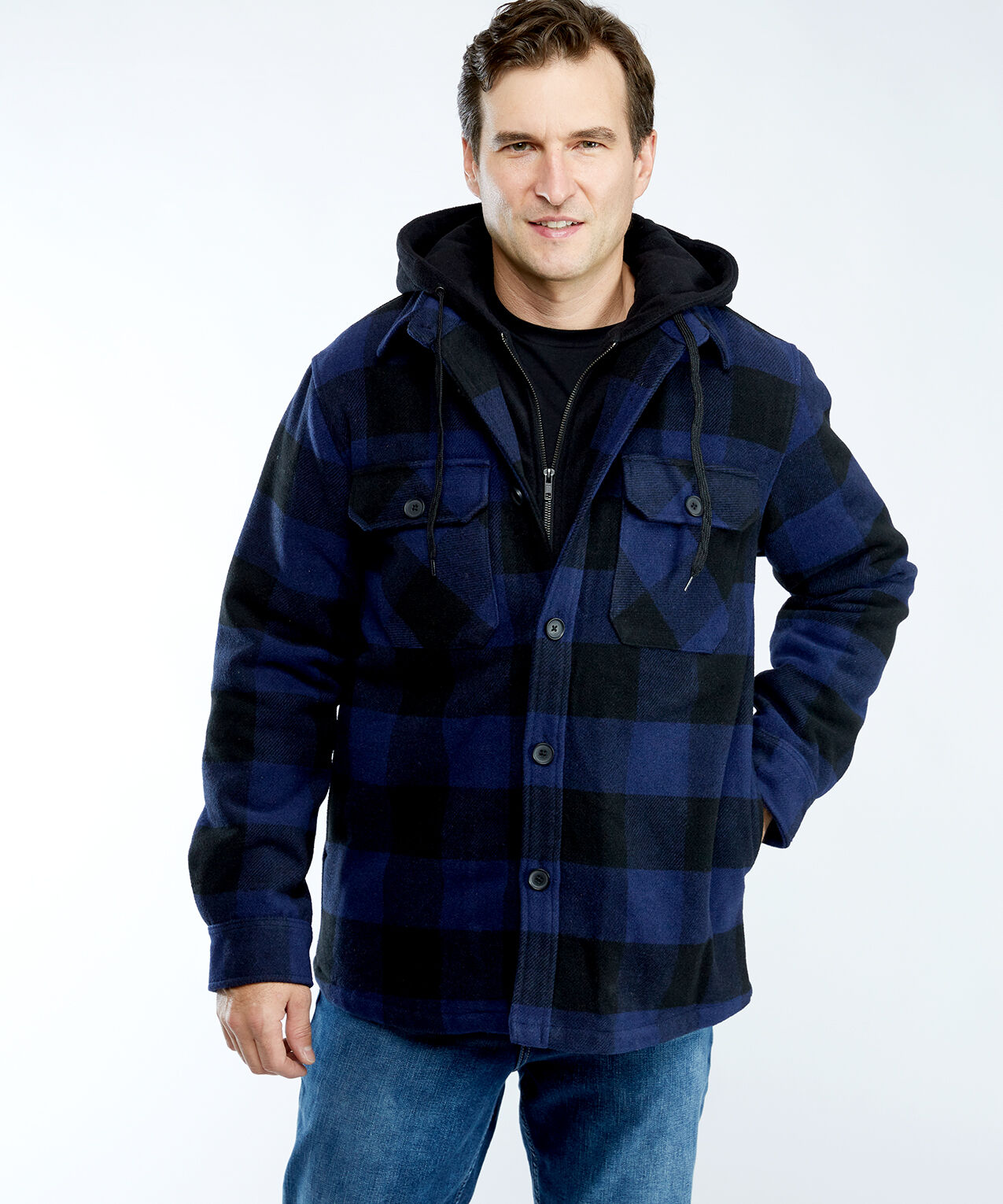  73mw180s - quilted shacket with hood Image 5