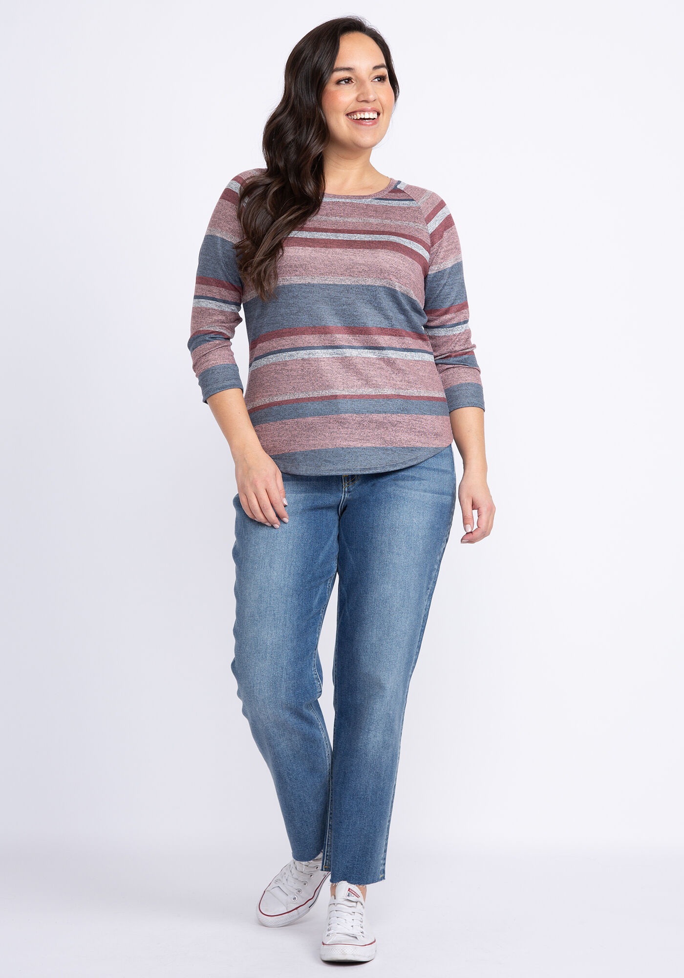 melinda stripe 3/4 sleeve Image 3