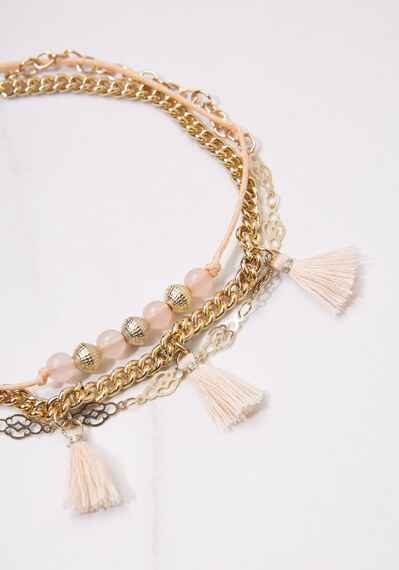 anklet 3 layer with pink details Image 2