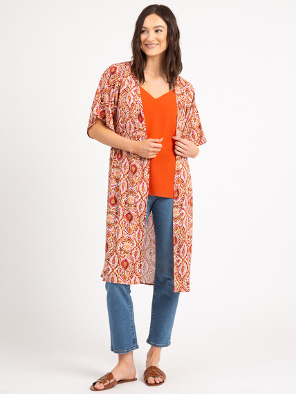long length printed duster long length printed duster Image 1