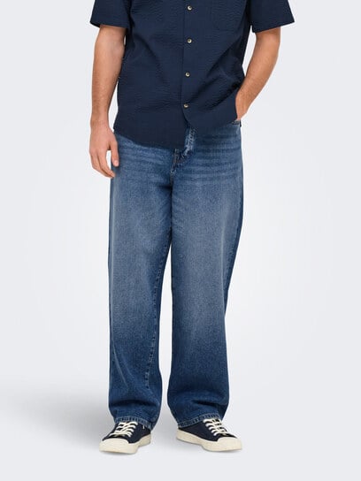 fade loose jean medium authentic fade loose jean medium authentic