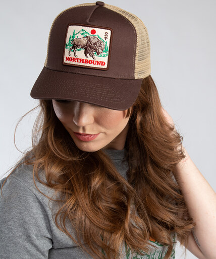 woven patch trucker hat Image 5