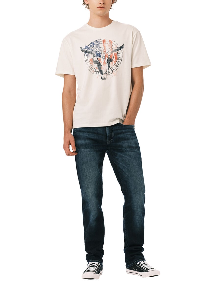 straight six jeans dark vintage wash