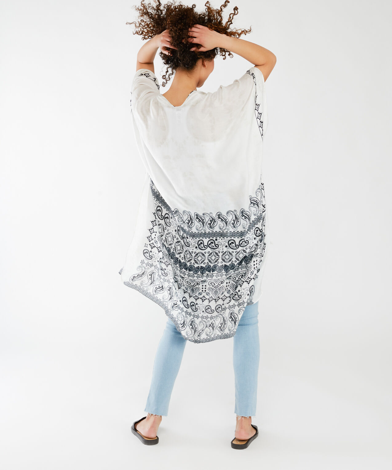 bandana print kimono Image 2