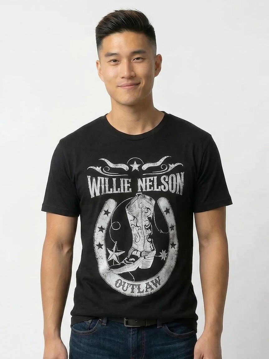 unisex willie nelson graphic tee