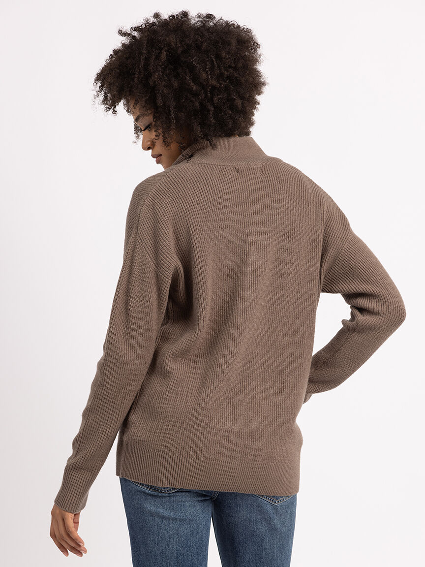 トップス stone  95aw mockneck knit jumper M mauren 1/4 zip mock neck sweater Bootlegger 2000007472