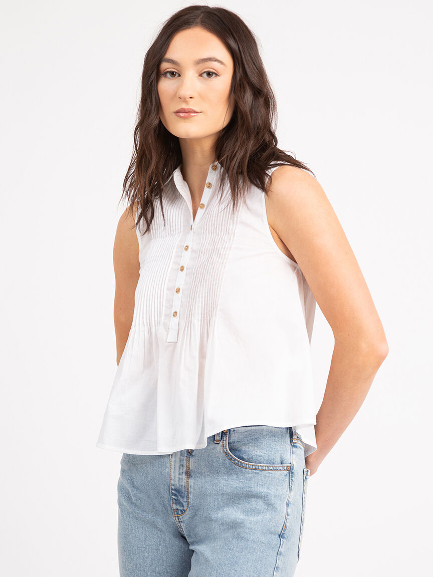 shaina sleeveless pintuck blouse Image 3
