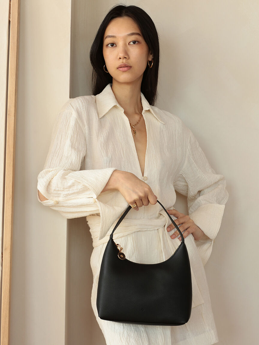 marlo bag - black pebble